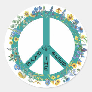 Save The Bees Sticker - Peace Sign Bee Sticker