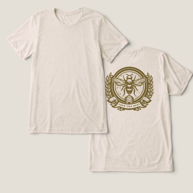 Save the Bees Tri-Blend Shirt (Design Front & Back)