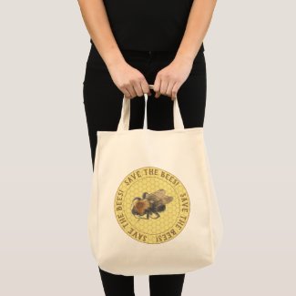 Save the Bees |  Vintage Honeybee & Honeycomb