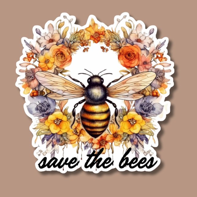Save the Bees Waterproof  Sticker (Creator Uploaded)