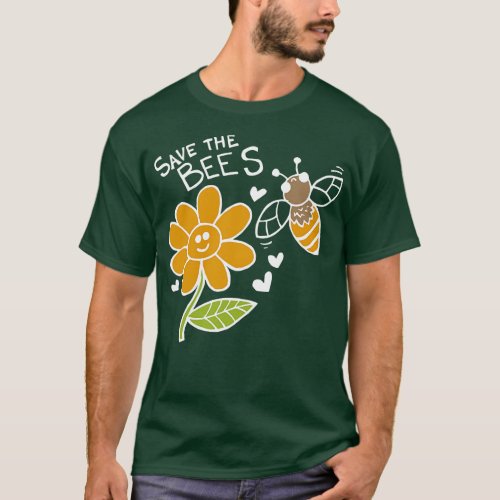 Save The Bees White T_Shirt