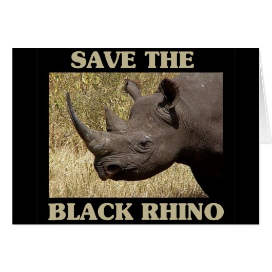 Save the Black Rhino Cards (Front Horizontal)