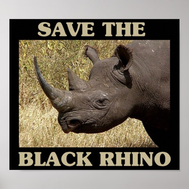 Save the Black Rhino Poster (Front)