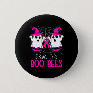 Save The Boo Bees  Breast Cancer Awareness Hallowe Button