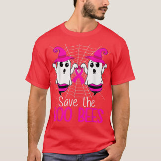 Save The Boo Bees  Breast Cancer Awareness Hallowe T-Shirt