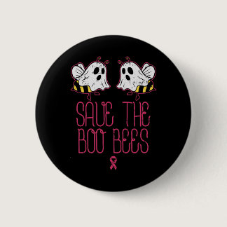 Save The Boo Bees Breast Cancer Awareness Hallowee Button