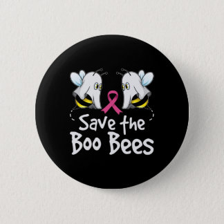 Save The Boo Bees Breast Cancer Awareness Hallowee Button