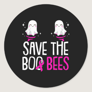 Save The Boo Bees Breast Cancer Awareness Hallowee Classic Round Sticker