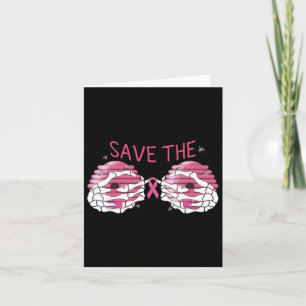 Save The Boo Bees Breast Cancer Halloween Women Card