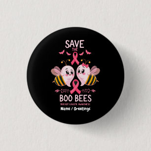 Save The Boo Bees Breast Cancer Women Halloween Button