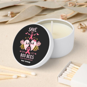 Save The Boo Bees Breast Cancer Women Halloween Mini Candle Favors