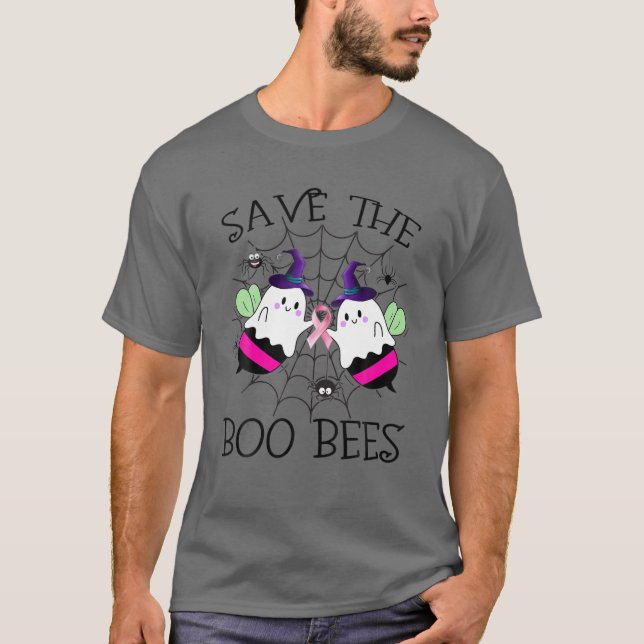 Save The Boo Bees, Funny Breast Cancer Awareness H T-Shirt (Front)