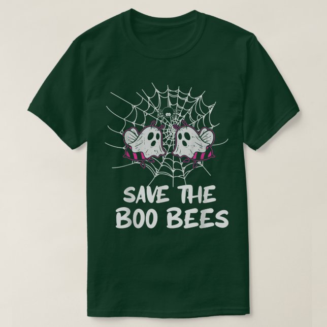 Save The Boo Bees Funny Breast Cancer Awareness Ha T-Shirt (Design Front)