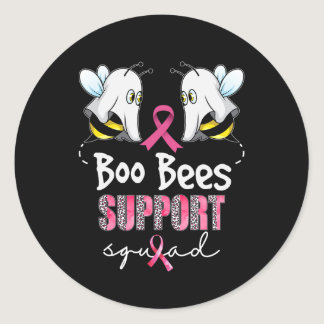Save The Boo Bees Support Squad Breast Cancer Awar Classic Round Sticker