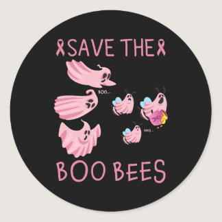 Save The Boo Bees Vintage Breast Cancer Awareness  Classic Round Sticker