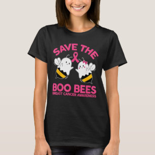 Save The Boobees Boo Bees Breast Cancer Halloween  T-Shirt