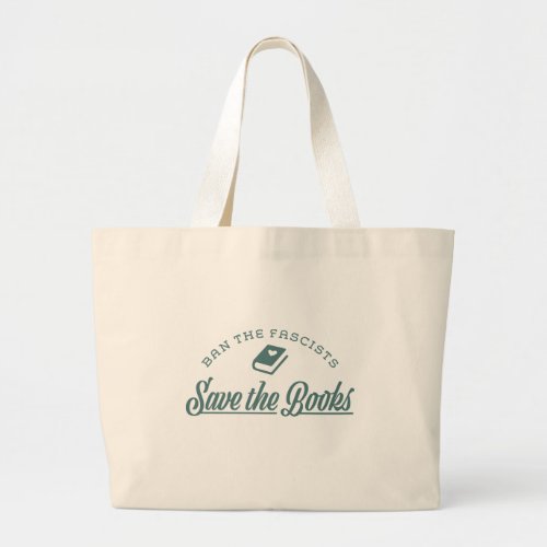 Save the Books Large Tote Bag