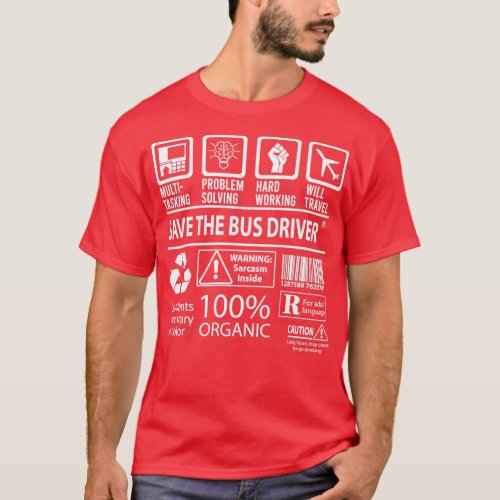 Save The Bus Driver MultiTasking Certified Job Gif T_Shirt