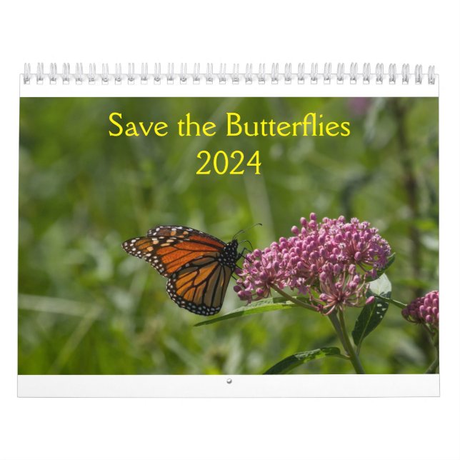Save the Butterflies 2024 Calendar (Cover)