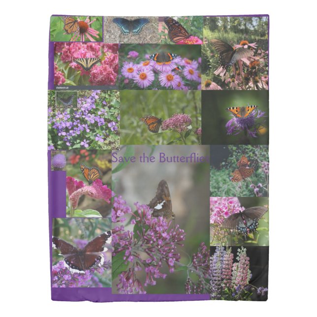 Save the Butterflies Duvet Cover (Front)