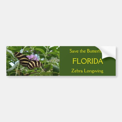 Save the Butterflies Florida Bumper Sticker