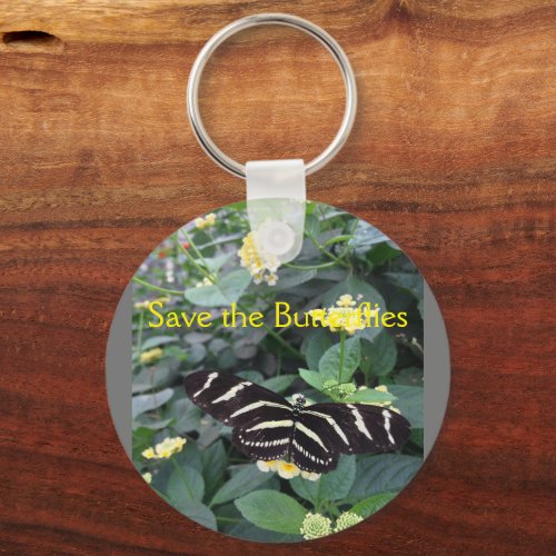 Save the Butterflies Florida Key Tag Keychain