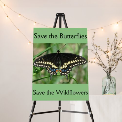 Save the Butterflies Foamboard Poster