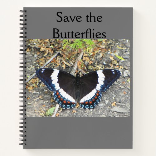 Save the Butterflies Spiral Notebook