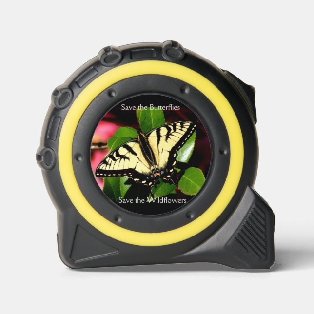 Save the Butterflies Tape Measure Yellow (Front)