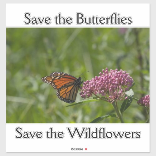 Save the Butterflies Vinyl Sticker