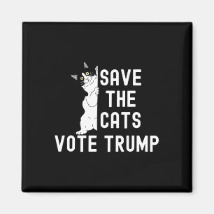 Save The Cats Vote Trump Funny Political Cat Humor Magnet