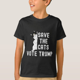 Save The Cats Vote Trump Funny Political Cat Humor T-Shirt