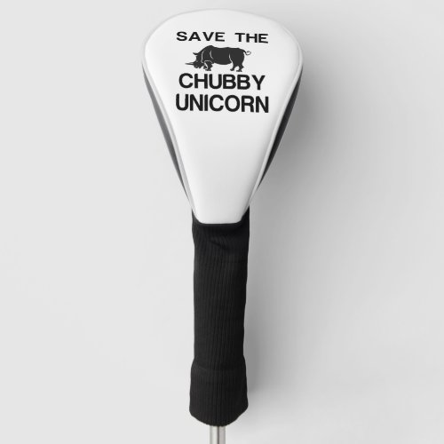 SAVE THE CHUBBY UNICORN RHINO GOLF HEAD COVER