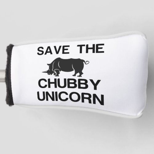 SAVE THE CHUBBY UNICORN RHINO GOLF HEAD COVER
