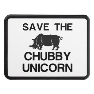 SAVE THE CHUBBY UNICORN RHINO HITCH COVER