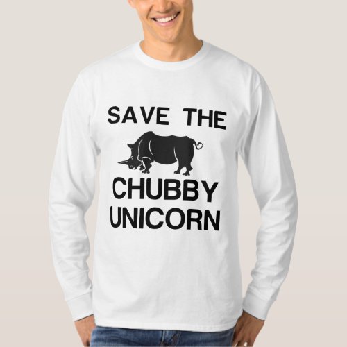 SAVE THE CHUBBY UNICORN RHINO T_Shirt