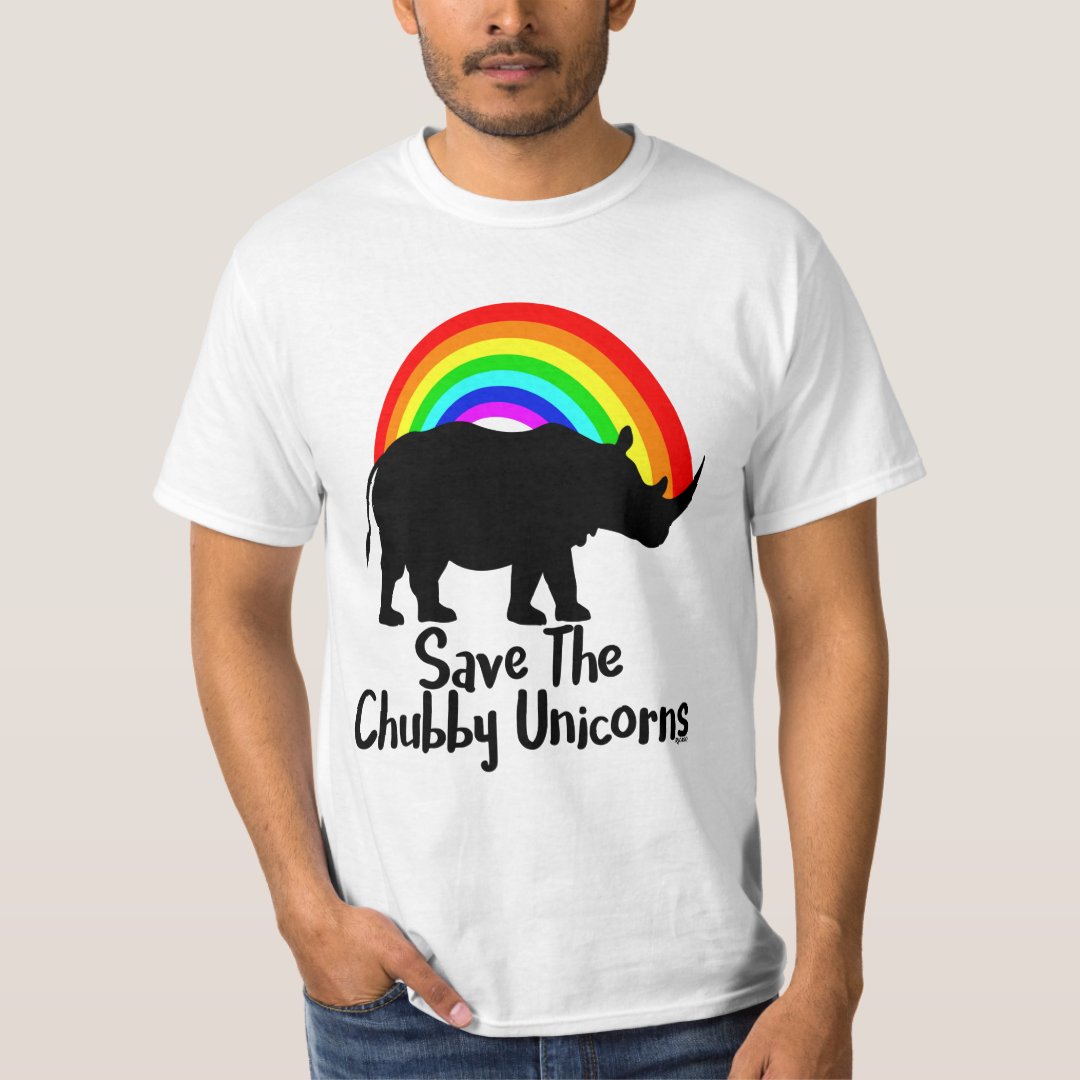 Save The Chubby Unicorn T Shirt Zazzle 2937