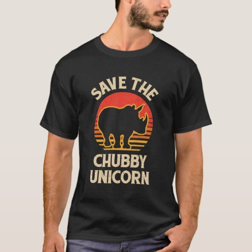 Save The Chubby Unicorns Animal Rights Fat Rhino T_Shirt