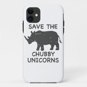 Save the chubby unicorns - Choose background color iPhone 11 Case
