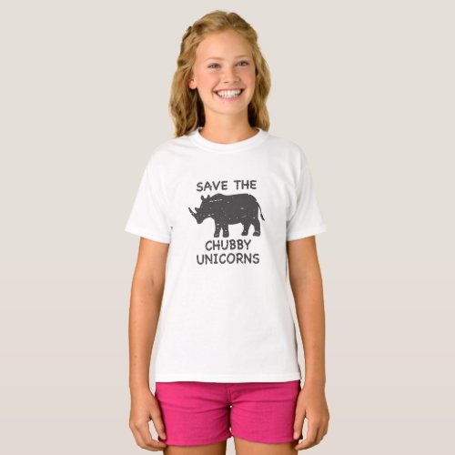 Save the chubby unicorns _ Choose background color T_Shirt