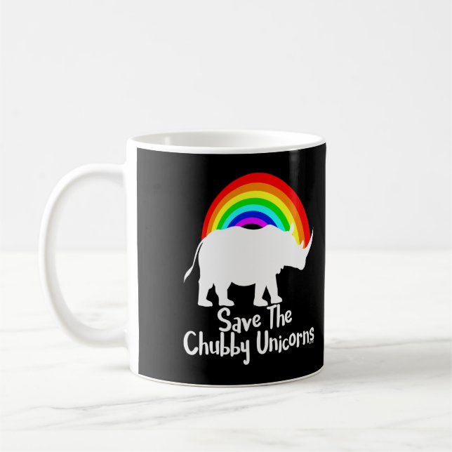 Save The Chubby Unicorns Coffee Mug (Left)