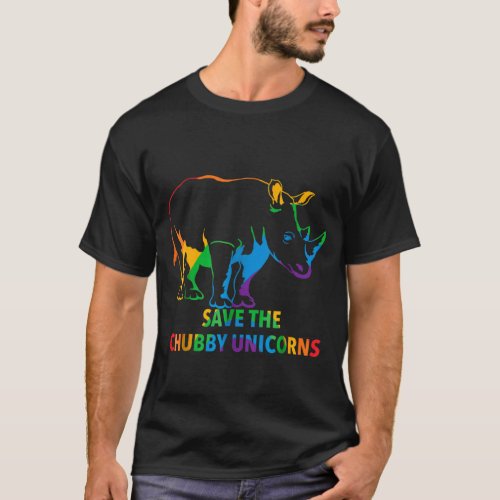 Save The Chubby Unicorns color T_Shirt