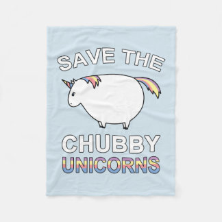 Save The Chubby Unicorns Fleece Blanket