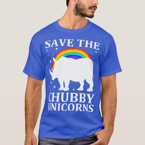 Save The Chubby Unicorns Funny Rhino T_Shirt