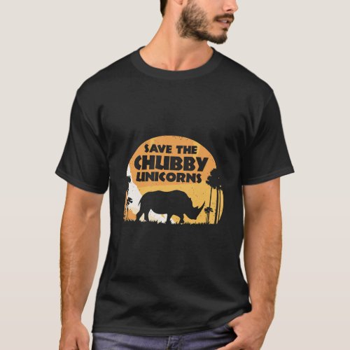 Save The Chubby Unicorns Gift Fat Rhino Funny T_Shirt