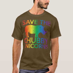 Save The Chubby Unicorns Rainbow Rhinos T-Shirt