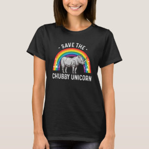 Save The Chubby Unicorns Rhino Conservation Rainbo T-Shirt