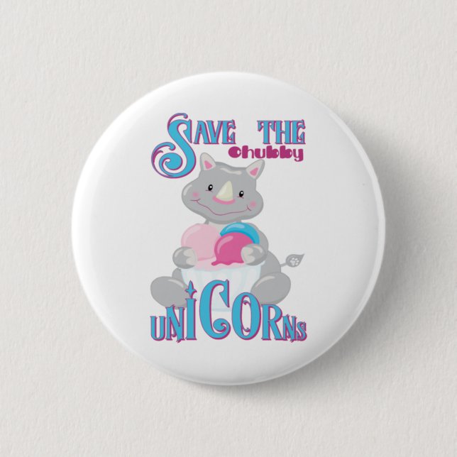 Save the Chubby Unicorns-RTLXg Button (Front)