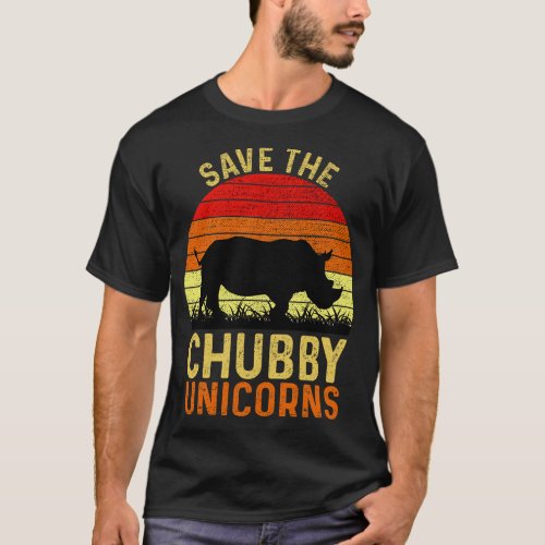 Save The Chubby Unicorns Vintage Funny 1 T_Shirt