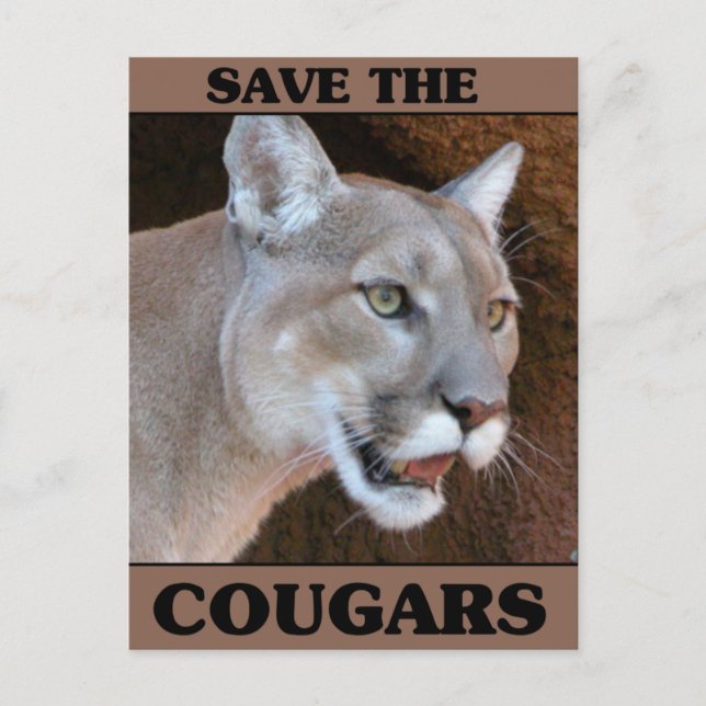 Save the Cougar Postcard (Front)